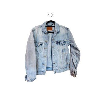 Levis Premium Light Wash Denim Jacket XS Womens Classic Button-Up